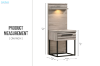 Picture of WESTDEN Storage Bed Frame with LED Lighting Nightstand Combo Set in Queen/King Size