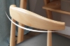 Picture of HORN Solid Wood Frame Dining Chair with Black Cushion (Natural Color) - Each