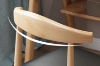 Picture of HORN Solid Wood Dining Chair with Black Cushion (Natural Color) - 4 Chairs in 1 Carton