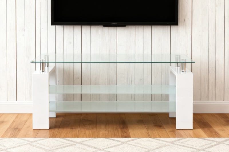 Picture of HORIZON Glass TV Stand (White)