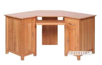 Picture of [FLOOR MODEL CLEARANCE]  NEWLAND Solid Oak Corner Desk 