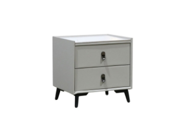 Picture of [FLOOR MODEL CLEARANCE]  AUGUSTA 2-Drawer Nightstand (Light Grey)