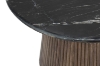 Picture of [FLOOR MODEL CLEARANCE]  HUBIE D23.5" Mango Wood Round Side Table With Marble Top