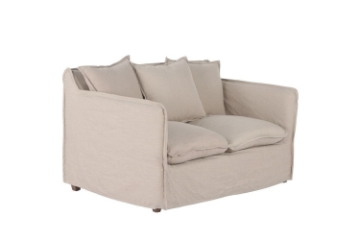 Picture of [FLOOR MODEL CLEARANCE]TOMASHA Feather-Filled Washable 2-Seater Loveseat
