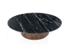 Picture of [FLOOR MODEL CLEARANCE]HUBIE Mango Wood Oval Coffee Table with Marble Top