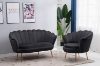 Picture of [FLOOR MODEL CLEARANCE]  EVELYN Curved Flared (Loveseat) *Black 