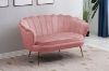 Picture of [FLOOR MODEL CLEARANCE]  EVELYN Curved Flared (Loveseat) *Pink