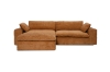 Picture of [FLOOR MODEL CLEARANCE] ELDEL Chenille Fabric Compressed Sofa with Ottoman (Brown)