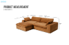 Picture of [FLOOR MODEL CLEARANCE] ELDEL Chenille Fabric Compressed Sofa with Ottoman (Brown)