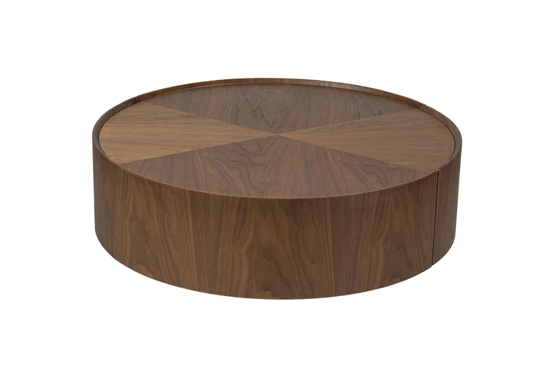 Picture of [FLOOR MODEL CLEARANCE] SKARA Genuine Walnut Veneer Round Coffee Table
