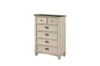 Picture of [FLOOR MODEL CLEARANCE] CHARLES Antique 5-Drawer Chest (White/Brown)