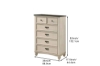 Picture of [FLOOR MODEL CLEARANCE] CHARLES Antique 5-Drawer Chest (White/Brown)