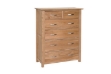 Picture of [FLOOR MODEL CLEARANCE]NEWLAND Solid Oak 2 Over 4 Chest