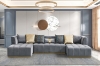 Picture of HALOTINE U-Shape Velvet Sectional Sofa (Grey)