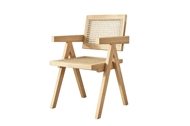 Picture of CHANDIGARH Solid Wood Replica Armchair (Natural) - Each