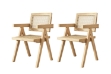 Picture of CHANDIGARH Solid Wood Replica Armchair (Natural) - 2 Chairs in 1 Carton