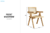 Picture of CHANDIGARH Solid Wood Replica Armchair (Natural)