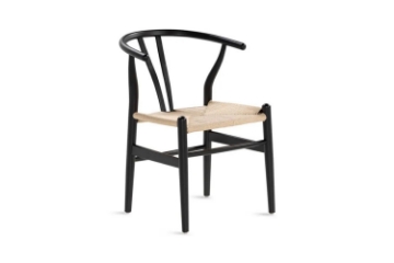 Picture of WISHBONE Solid Beech Wood Y Replica Chair (Black) - 19.5"x22.5"x29.5"