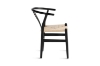 Picture of WISHBONE Solid Wood Y Replica Chair (Black) - 19.5"x22.5"x29.5"