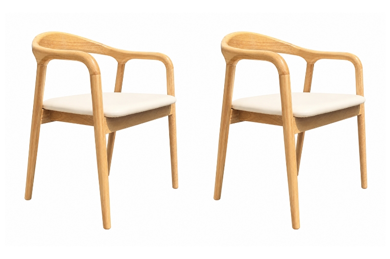 Picture of NEVA Solid Wood Replica Dining Armchair - 2 Chairs in 1 Carton