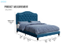 Picture of Helen Velvet Double Size Bed Frame (Blue)