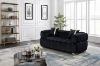 Picture of Vegas Chesterfield Velvet Sofa Range (Black) - Loveseat + Sofa Set