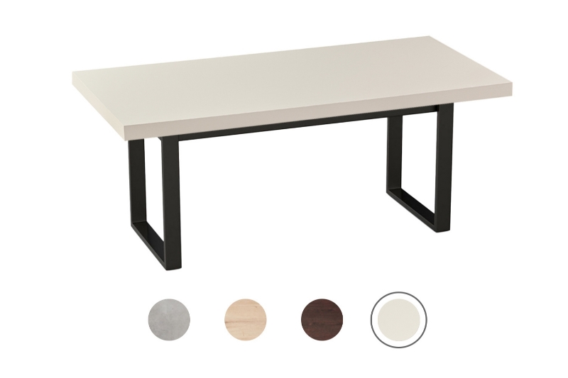 Picture of SYNERGYPLUS Dining Table with Square Metal Legs (New Champagne) - 78.5"x39.5" 