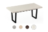 Picture of SYNERGYPLUS Dining Table with Trapezoid Metal Legs (New Champagne) - 63"x35.5"