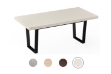 Picture of SYNERGYPLUS Dining Table with Trapezoid Metal Legs (New Champagne) - 78.5"x39.5"