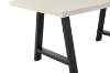 Picture of SYNERGYPLUS Dining Table with Trapezoid Metal Legs (New Champagne) - 78.5"x39.5"