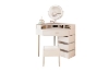 Picture of MAREN 4-Drawer Corner Dressing Table with LED Mirror & Power Station & Stool (White)