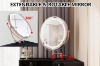 Picture of MAREN 4-Drawer Corner Dressing Table with LED Mirror & Power Station & Stool (Black) 