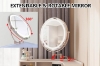 Picture of MAREN 4-Drawer Corner Dressing Table with LED Mirror & Power Station & Stool (White)