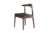 Picture of HORN Solid Wood Frame Dining Chair with Black Cushion (Walnut) - 4 Chairs in 1 Carton
