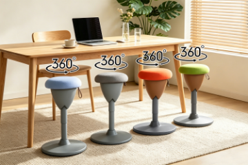 Picture of MOVI Height Adjustable 360° Swivel Self-Balancing Wobble Stool/Active Stool(Multiple Colours)