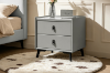Picture of [FLOOR MODEL CLEARANCE]  AUGUSTA 2-Drawer Nightstand (Light Grey)