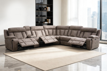 Picture of EVERETT Zero Gravity and Dual Power Reclining Sectional Sofa with USB / Type-C Charging & Cup Holders