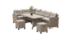 Picture of ALBANY Wicker Sectional Dining Outdoor Sofa Set