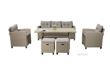 Picture of ALBANY 3+1+1 Wicker Dining Outdoor Sofa Set 