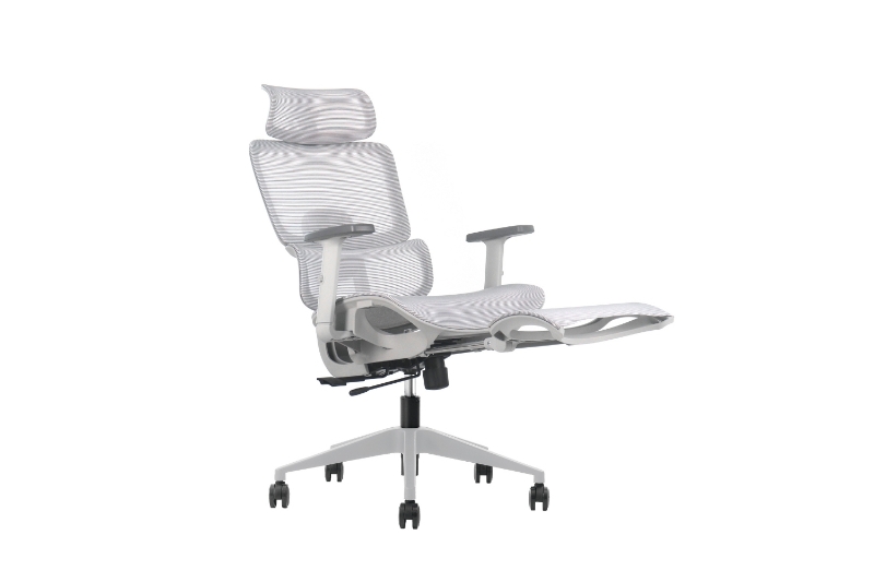 Picture of FLEXO Height Adjustable Mesh Seat Office Chair with Adjustable Headrest & Backrest, Seat Slider (Grey)