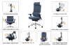 Picture of STRIX High Back Office Chair with 3D Adjustable Headrest & Dynamic Balance Backrest, 3D Armrests and Seat Slider 
