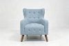Picture of LUNORA Blue Accent Armchair/Sofa Chair with Floral Outer Back
