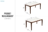 Picture of HARU 63"/71" Solid Wood Dining table with Sintered Stone Top 