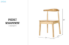 Picture of HORN Solid Wood Frame Dining Chair (Natural Color) - 4 Chairs in 1 Carton