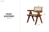 Picture of CHANDIGARH Solid Wood Replica Armchair (Walnut) - Each