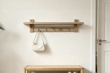 Picture of AMY Wall Shelf with Hooks (29"x7"x4.7")