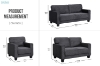 Picture of HERBERT Corduroy Sofa Range (Grey) - Loveseat + Sofa Set