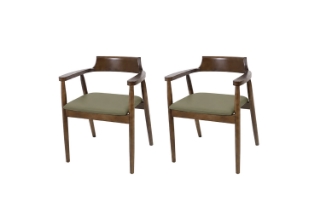 Picture of RIKA Solid Wood Dining Armchair - 2 Chairs in 1 Carton