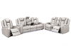 Picture of MONROSE Air Leather Dual Motor Reclining Sofa Range with Bluetooth Speaker + USB Port, Power Socket & Wireless Charging + LED Lighting (Light Grey)