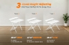 Picture of NORIX 31.5" Height Adjustable Foldable Office Desk with Adjustable Top Shelf (White)